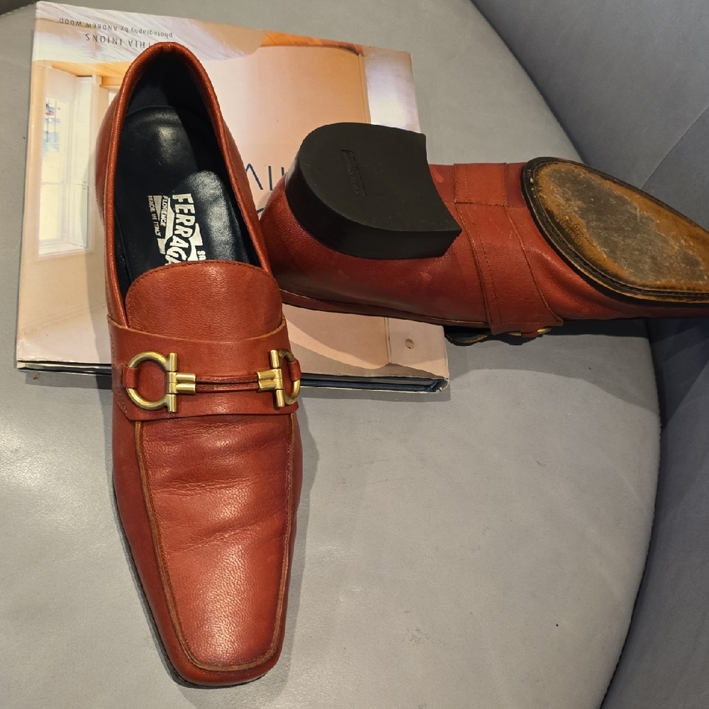 Classic Limited EditionSalvatore Ferragamo Men’s Tan Leather Gancini Bit Loafers